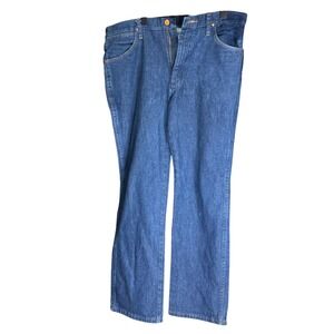 Wrangler 0936APW Mens Blue Denim Straight‎ Leg Jeans 34 x 30